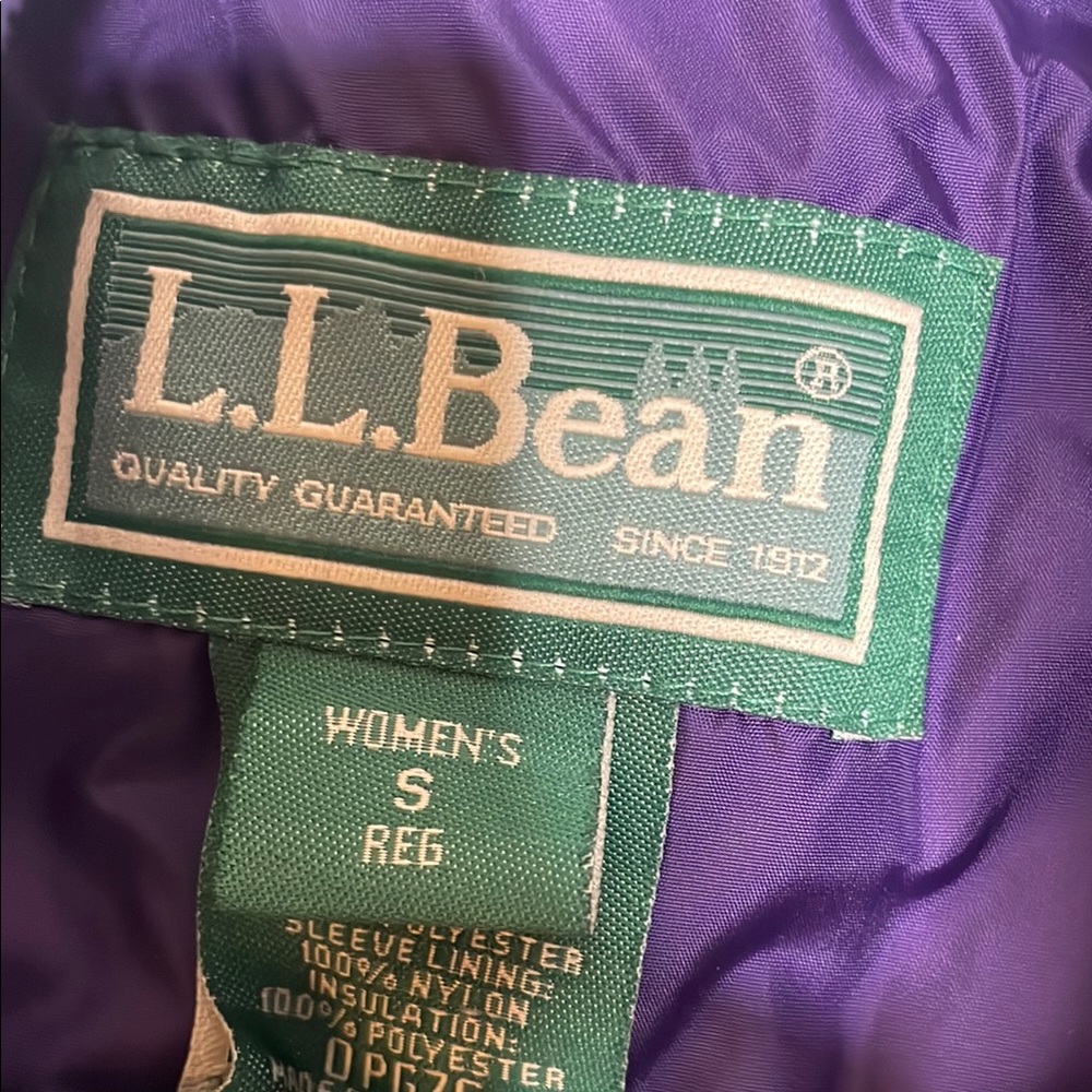 L.L. Bean Purple Quilted Jacket - Picture 2 of 4